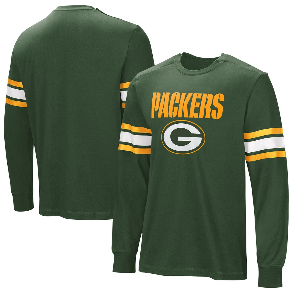 Men's Green Green Bay Packers Hands Off Long Sleeve Adaptive T-Shirt
