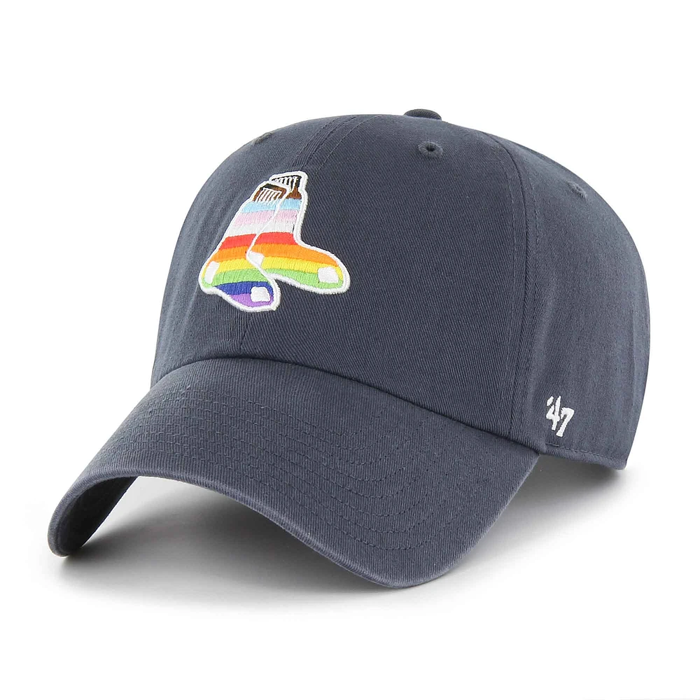 Men's '47 Navy Boston Red Sox Two Sox Pride Adjustable Hat