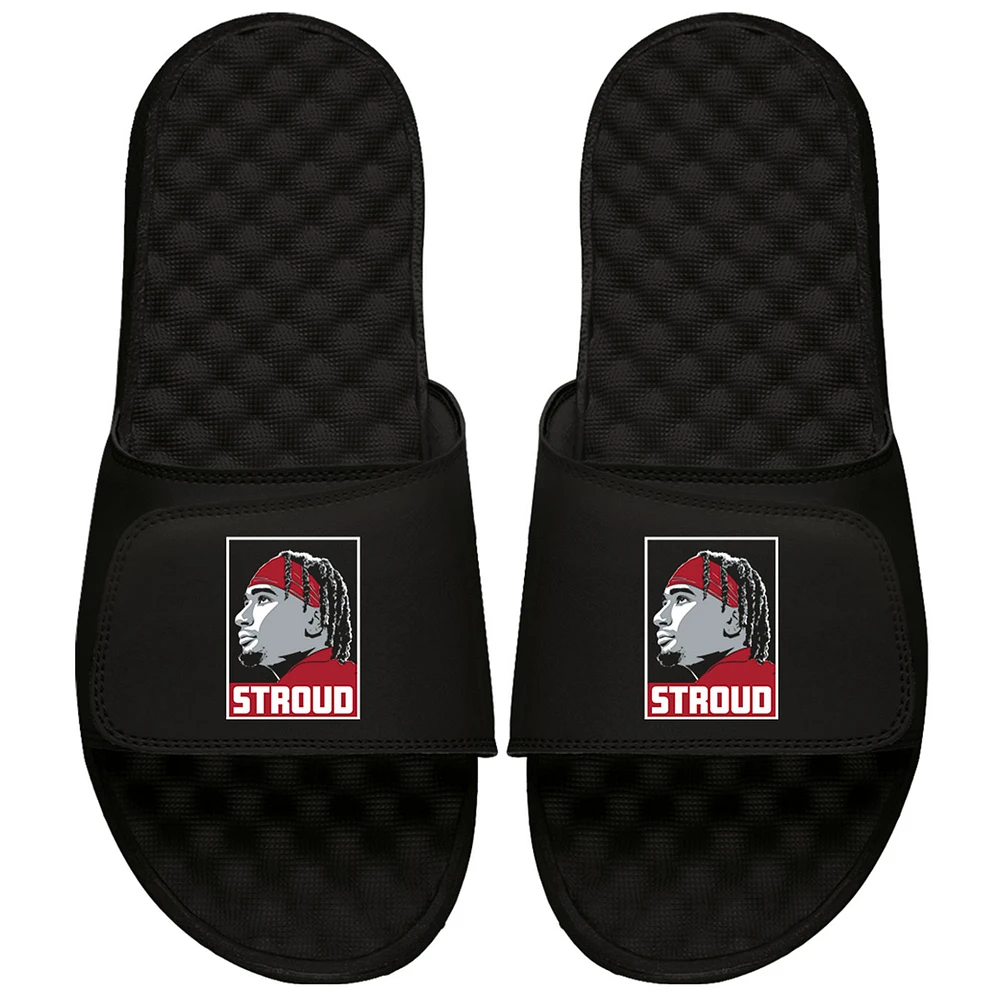 Youth ISlide x BreakingT CJ Stroud Black NFLPA Poster Slide Sandals