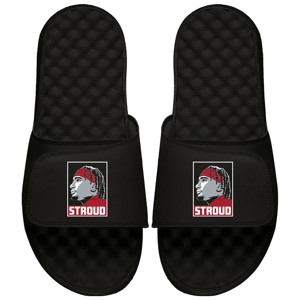 Men's ISlide CJ Stroud Black NFLPA Poster Slide Sandals