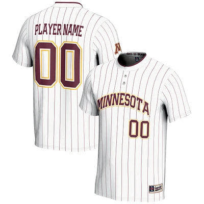 Youth GameDay Greats White Minnesota Golden Gophers NIL Pick-A-Player Lightweight Softball Jersey