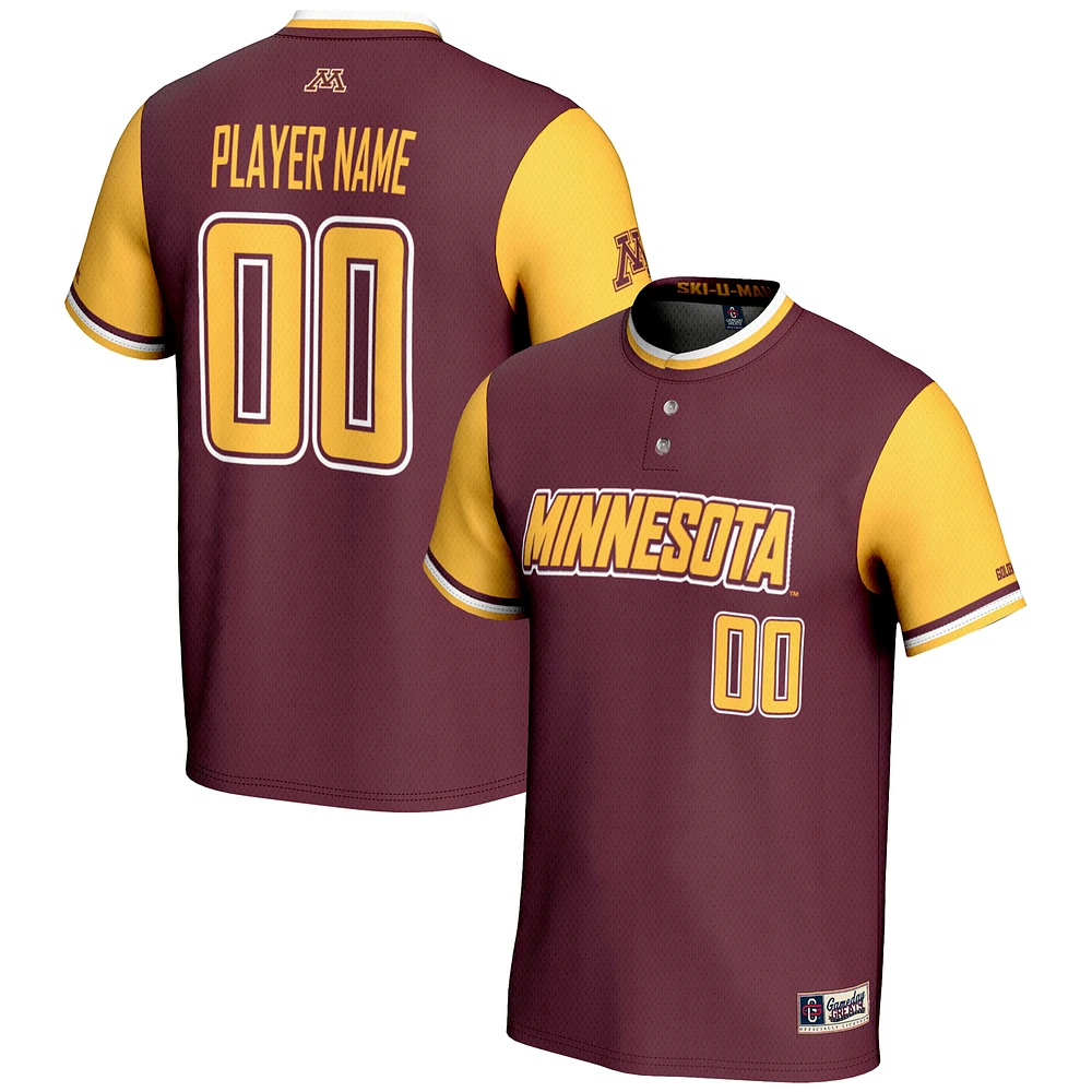 Youth GameDay Greats Maroon Minnesota Golden Gophers NIL Pick-A-Player Lightweight Softball Jersey