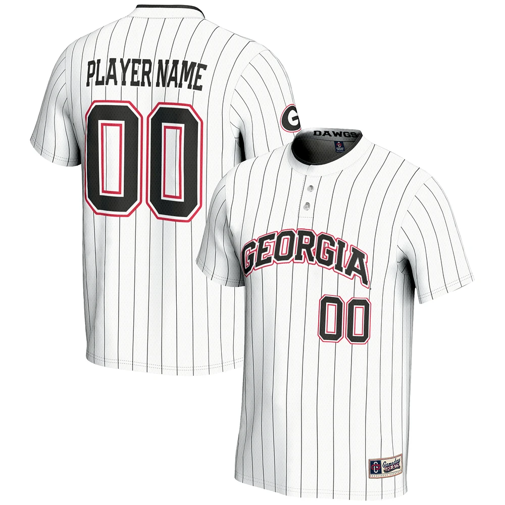 Unisex GameDay Greats White Georgia Bulldogs NIL Pick-A-Player Lightweight Softball Jersey