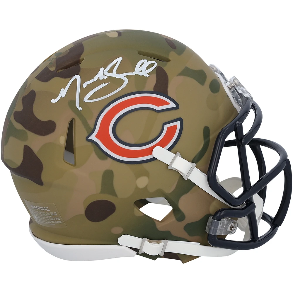 Noah Sewell Chicago Bears Autographed Riddell Camo Speed Mini Helmet