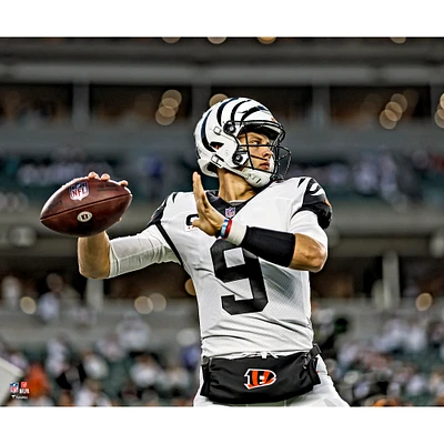Joe Burrow Cincinnati Bengals Unsigned White Jersey Photograph