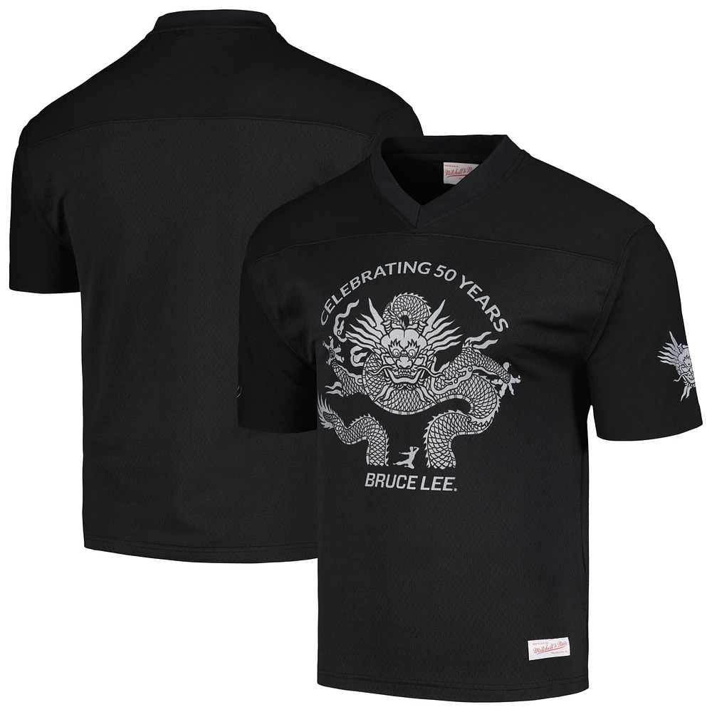 Men's Mitchell & Ness Bruce Lee Black Celebrating 50 Years Legacy Jersey