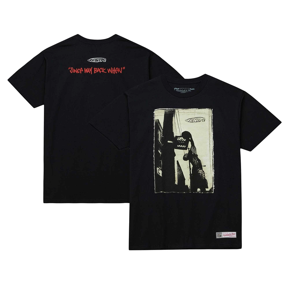 Men's Mitchell & Ness Black And 1 Way Back When T-Shirt
