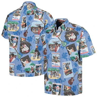 Men's Reyn Spooner Blue Elvis Presley Hawaii Classic Button-Down Shirt