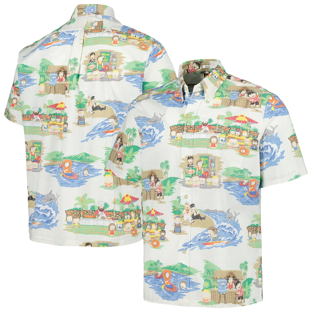 Men's Reyn Spooner White South Park Classic Button-Down Shirt