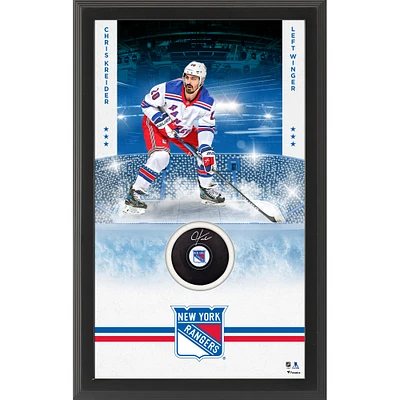 Chris Kreider New York Rangers Autographed Framed Hockey Puck Shadowbox
