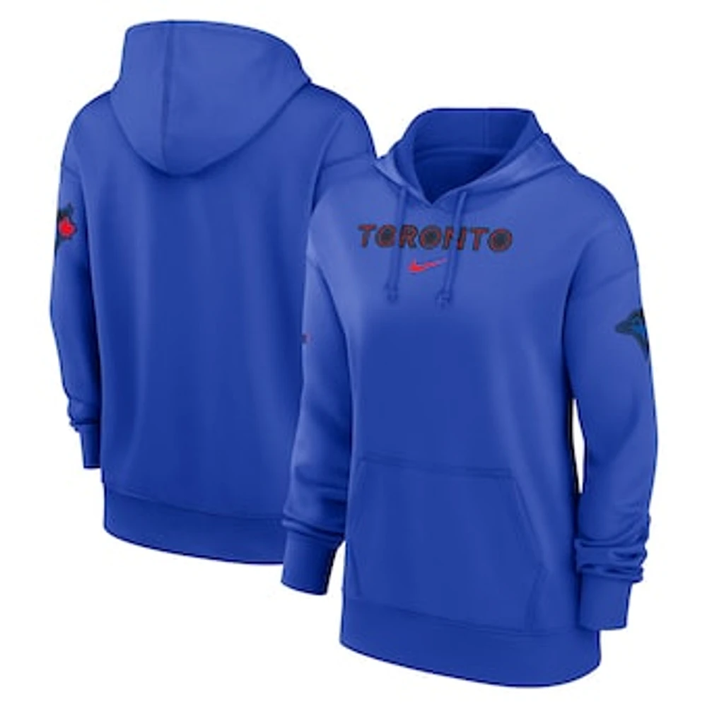 Women's Nike Royal Toronto Blue Jays 2024 City Connect Practice Performance Pullover Hoodie