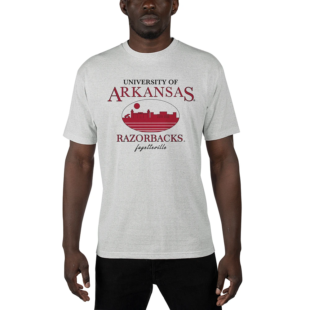 Men's Uscape Apparel Gray Arkansas Razorbacks Sustainable Renew T-Shirt
