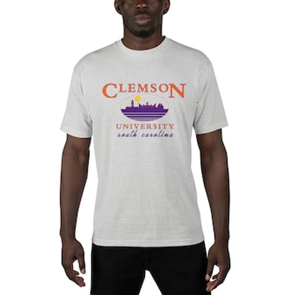 Men's Uscape Apparel Gray Clemson Tigers Sustainable Renew T-Shirt