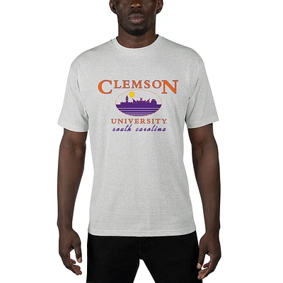 Men's Uscape Apparel Gray Clemson Tigers Sustainable Renew T-Shirt