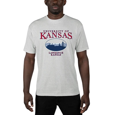 Men's Uscape Apparel Gray Kansas Jayhawks Sustainable Renew T-Shirt