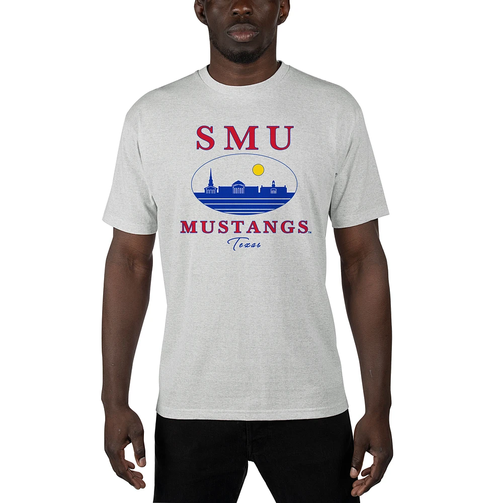 Men's Uscape Apparel Gray SMU Mustangs Sustainable Renew T-Shirt