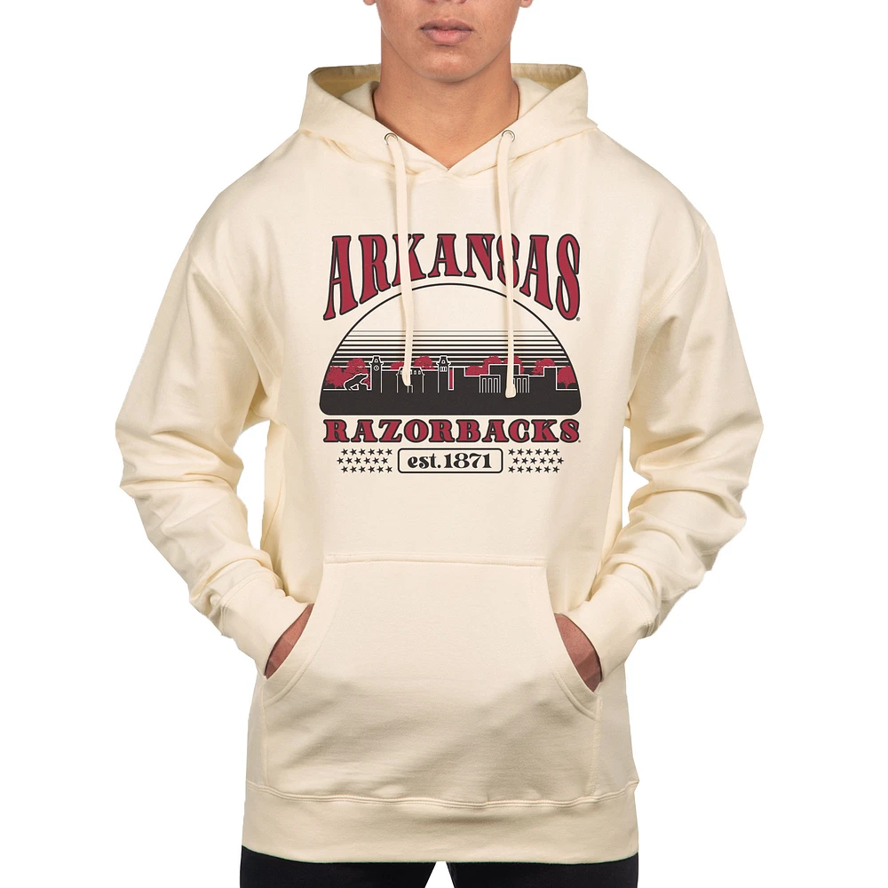 Men's Uscape Apparel Oatmeal Arkansas Razorbacks Pullover Hoodie