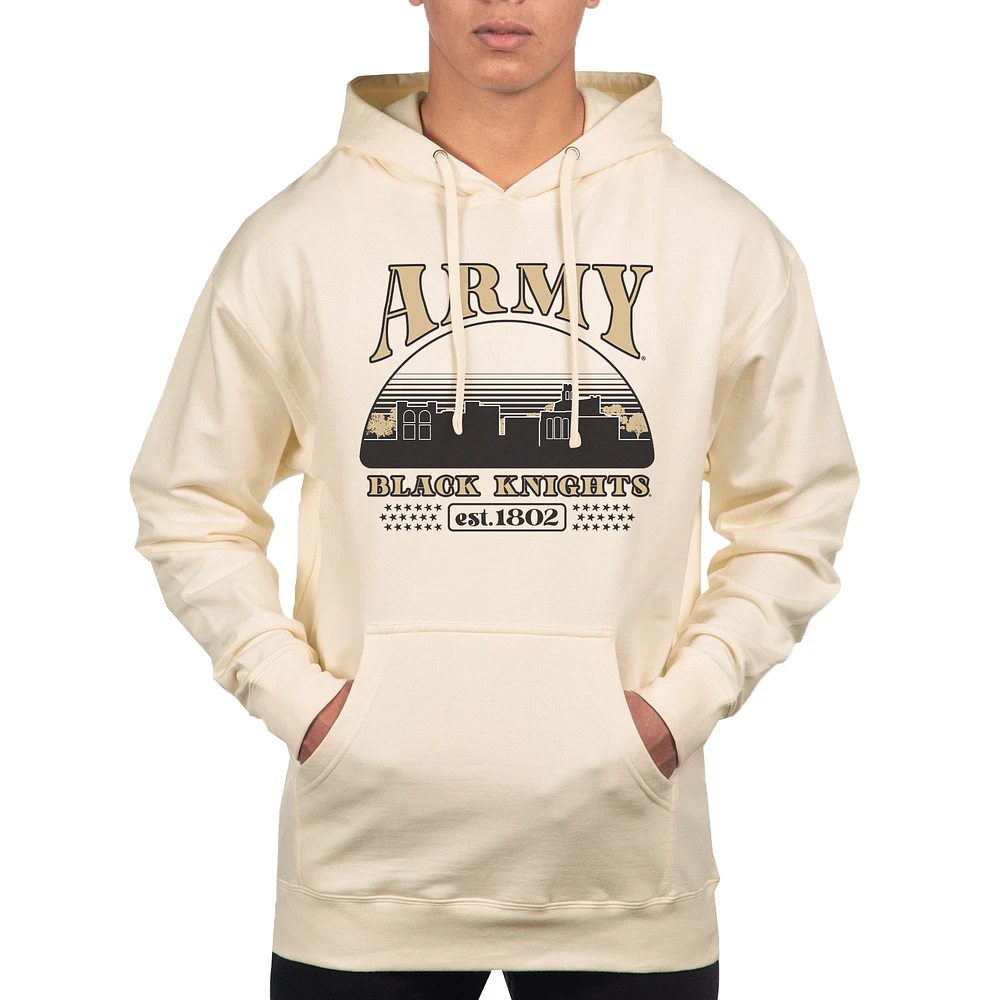 Men's Uscape Apparel Oatmeal Army Black Knights Pullover Hoodie