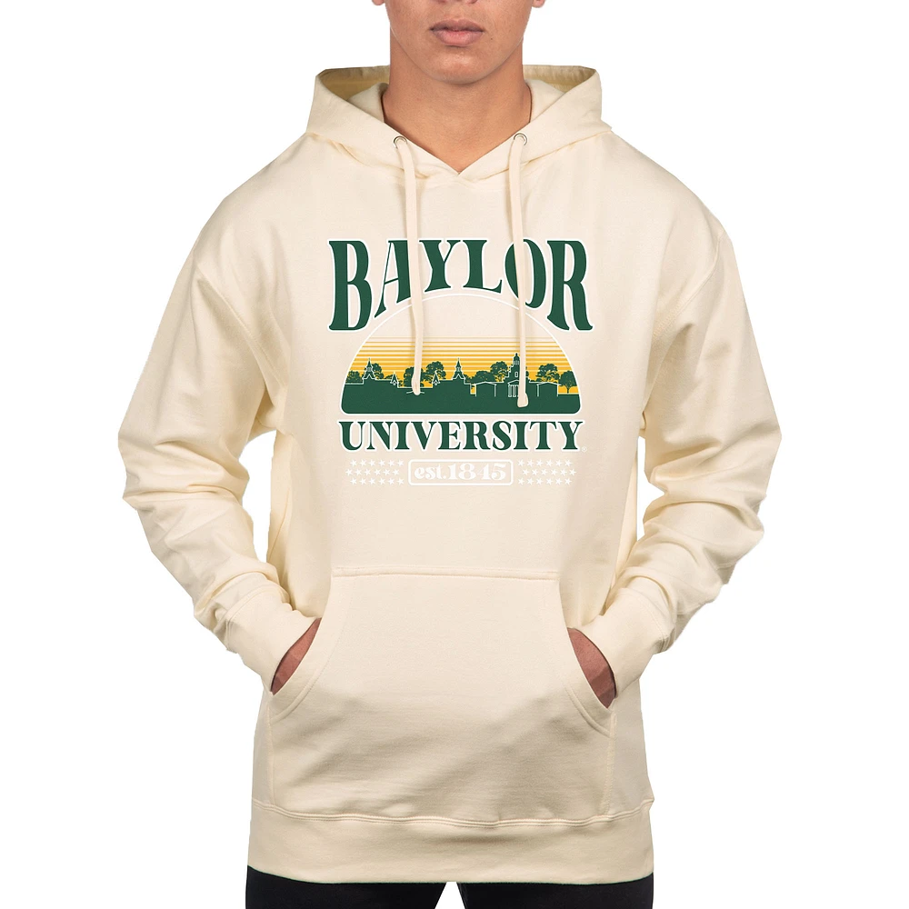 Men's Uscape Apparel Oatmeal Baylor Bears Pullover Hoodie