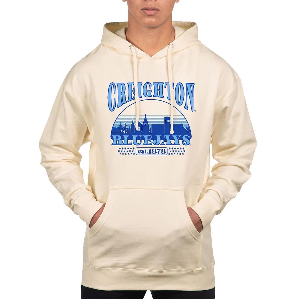 Men's Uscape Apparel Oatmeal Creighton Bluejays Pullover Hoodie