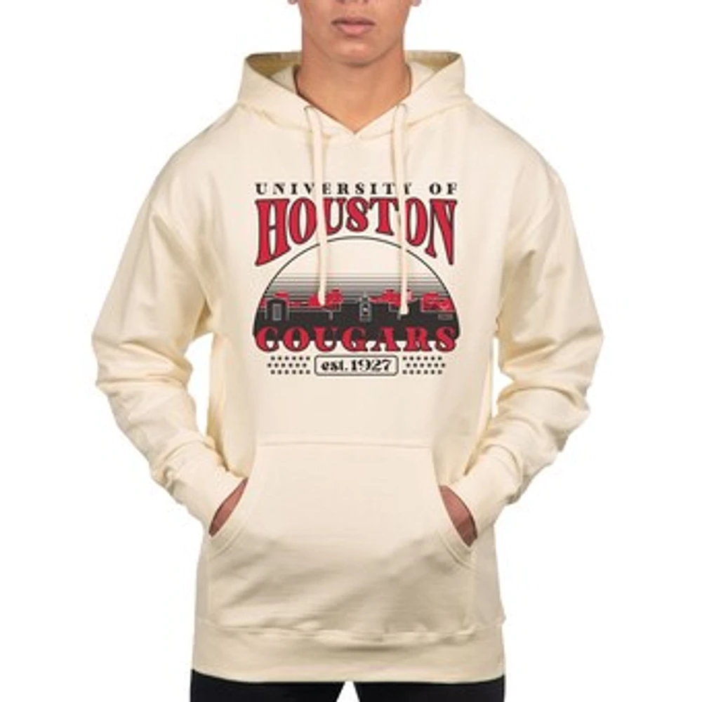 Men's Uscape Apparel Oatmeal Houston Cougars Pullover Hoodie