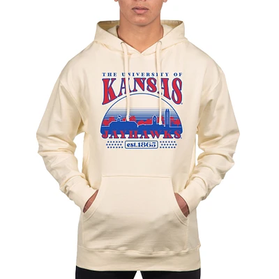 Men's Uscape Apparel Oatmeal Kansas Jayhawks Pullover Hoodie