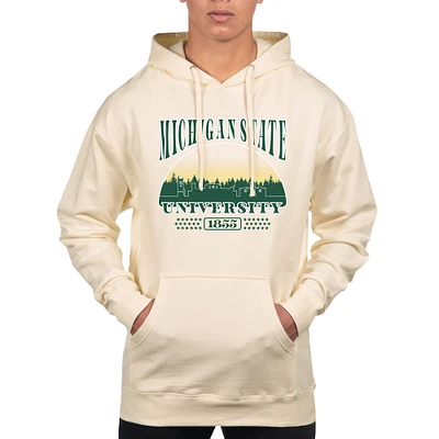 Men's Uscape Apparel Oatmeal Michigan State Spartans Pullover Hoodie