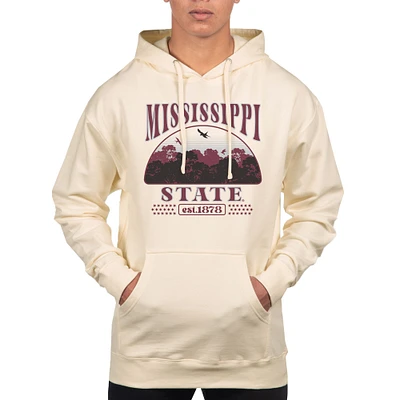 Men's Uscape Apparel Oatmeal Mississippi State Bulldogs Pullover Hoodie