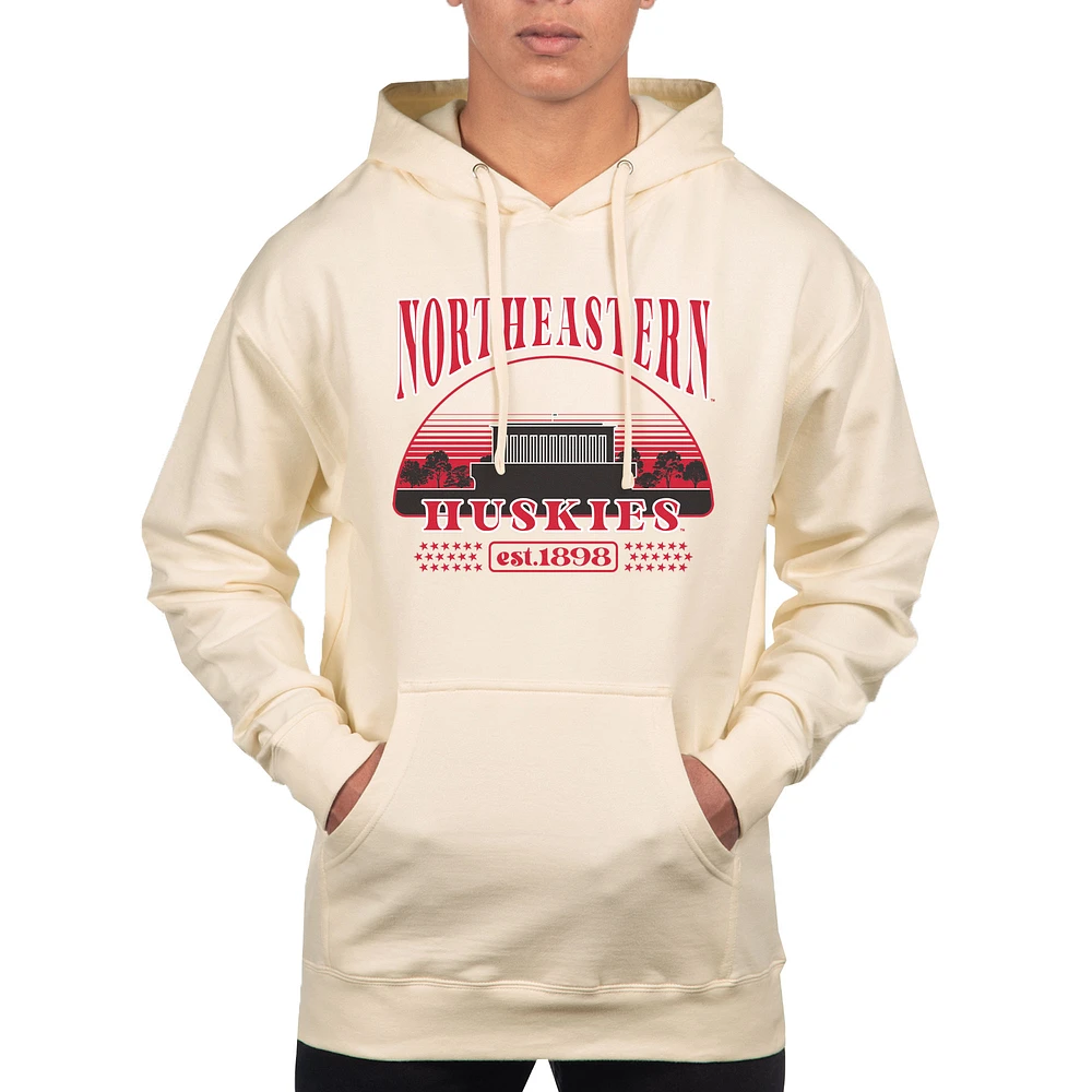 Men's Uscape Apparel Oatmeal Northeastern Huskies Pullover Hoodie