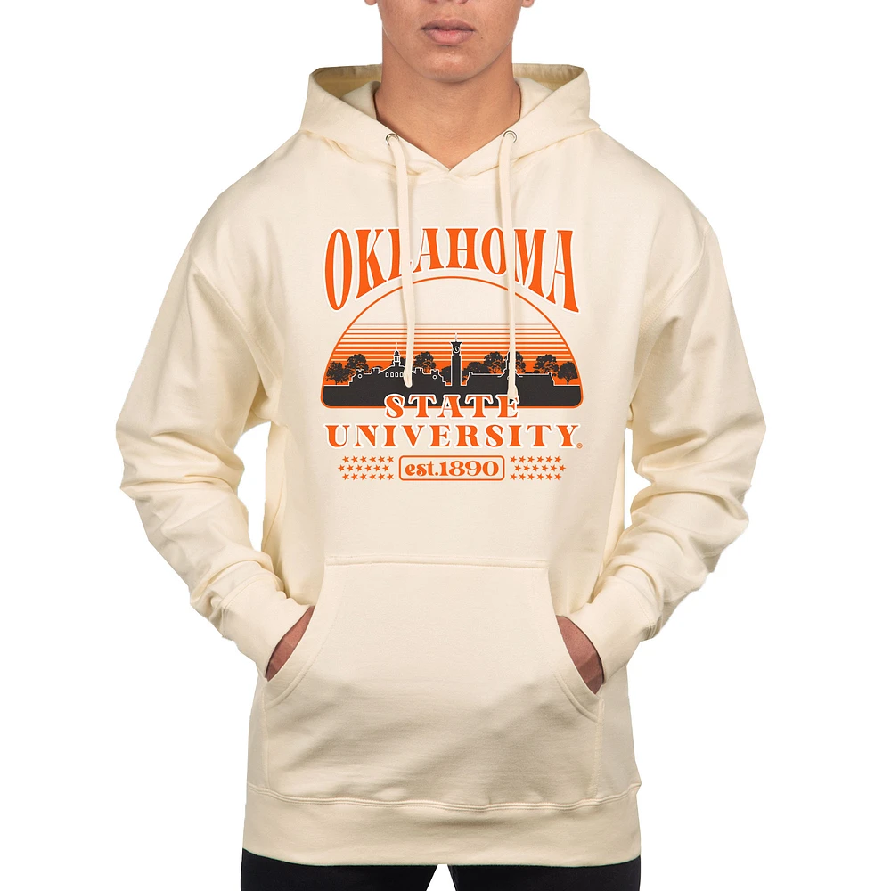 Men's Uscape Apparel Oatmeal Oklahoma State Cowboys Pullover Hoodie