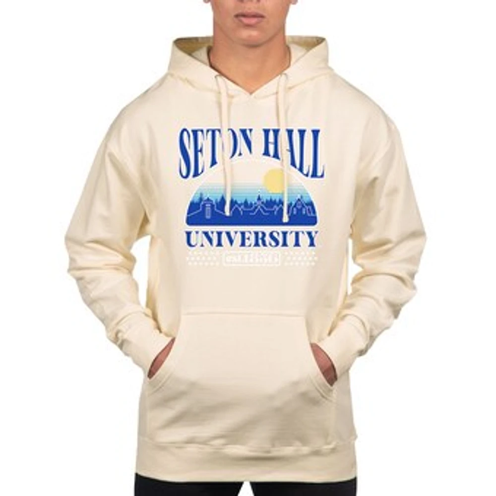 Men's Uscape Apparel Oatmeal Seton Hall Pirates Pullover Hoodie