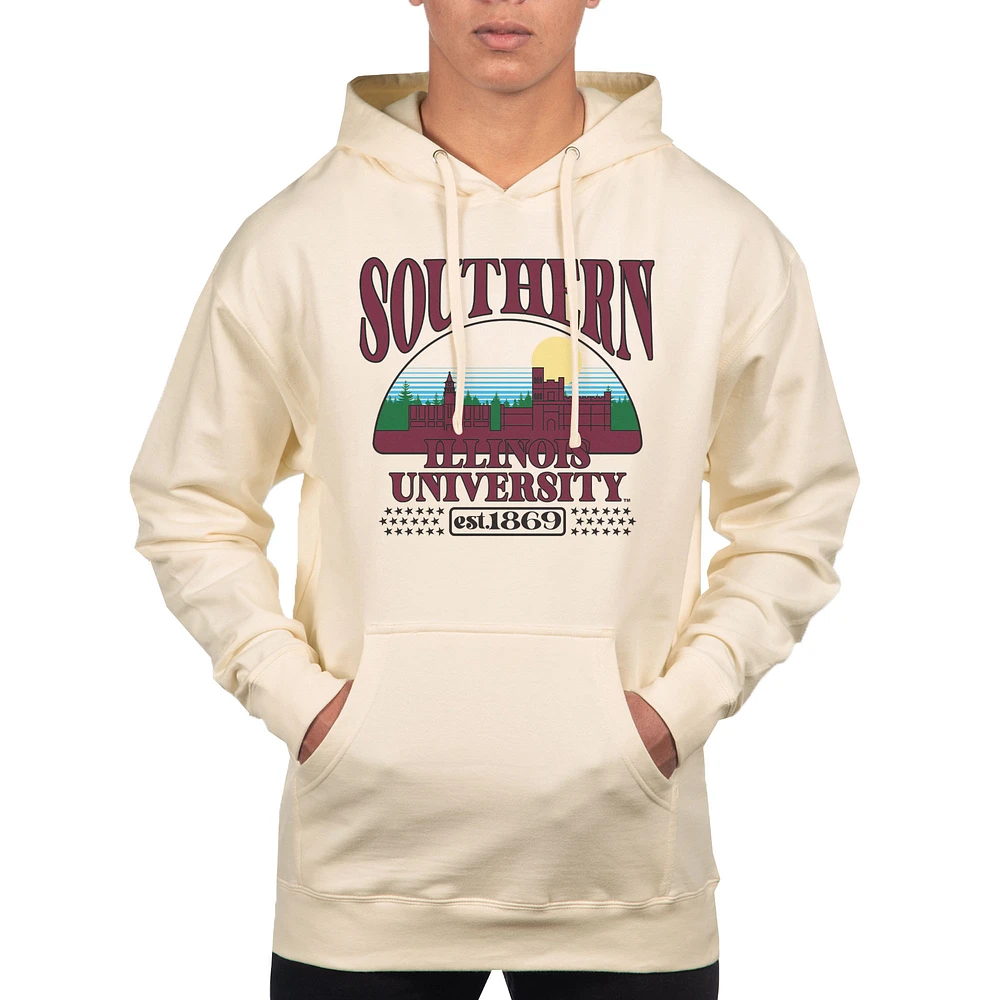Men's Uscape Apparel Oatmeal Southern Illinois Salukis Pullover Hoodie
