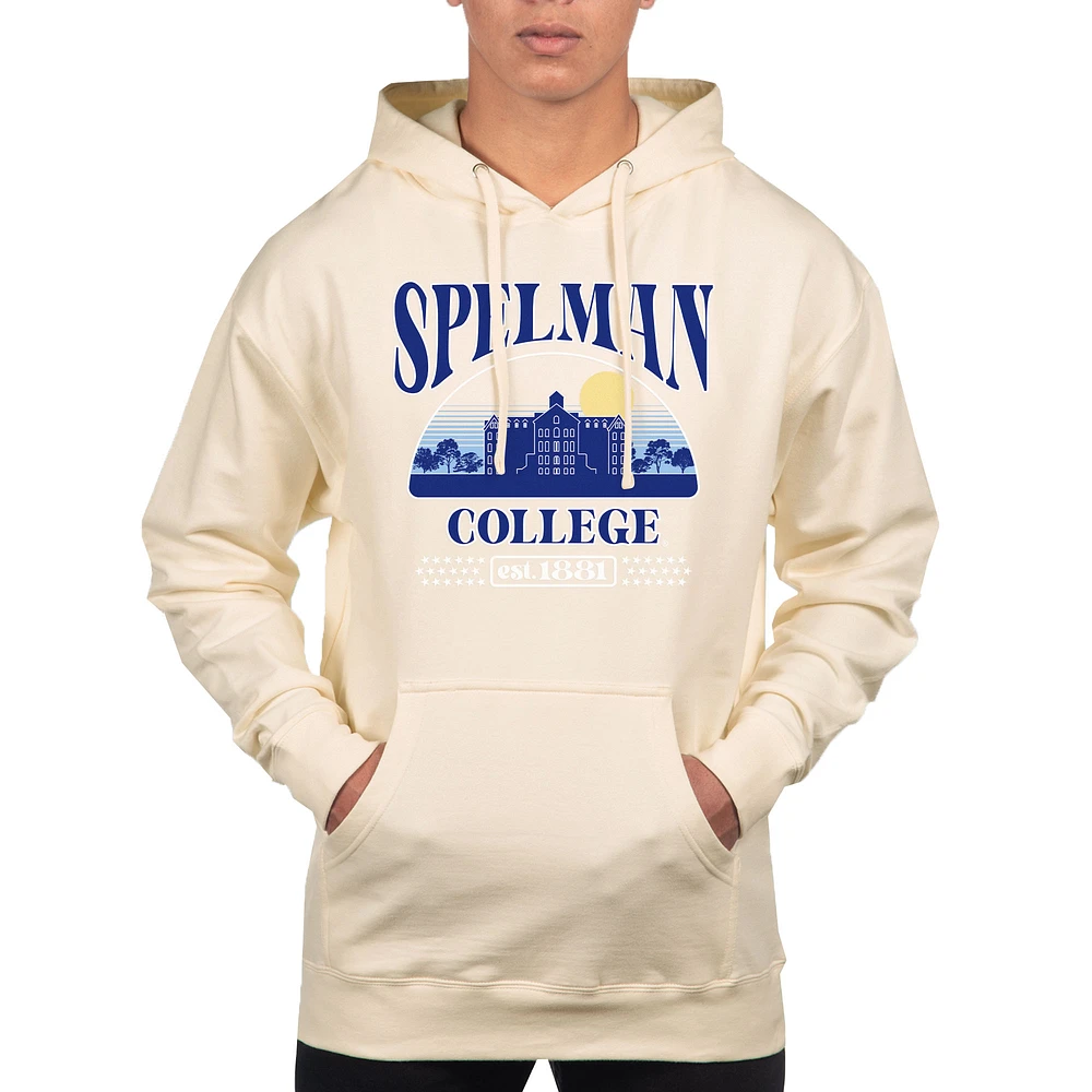 Men's Uscape Apparel Oatmeal Spelman College Jaguars Pullover Hoodie