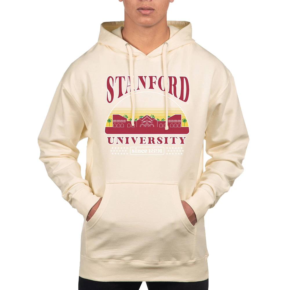 Men's Uscape Apparel Oatmeal Stanford Cardinal Pullover Hoodie