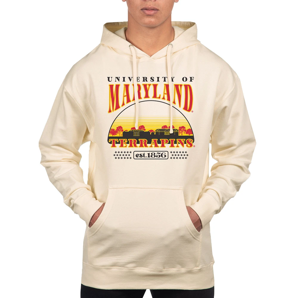 Men's Uscape Apparel Oatmeal Maryland Terrapins Pullover Hoodie
