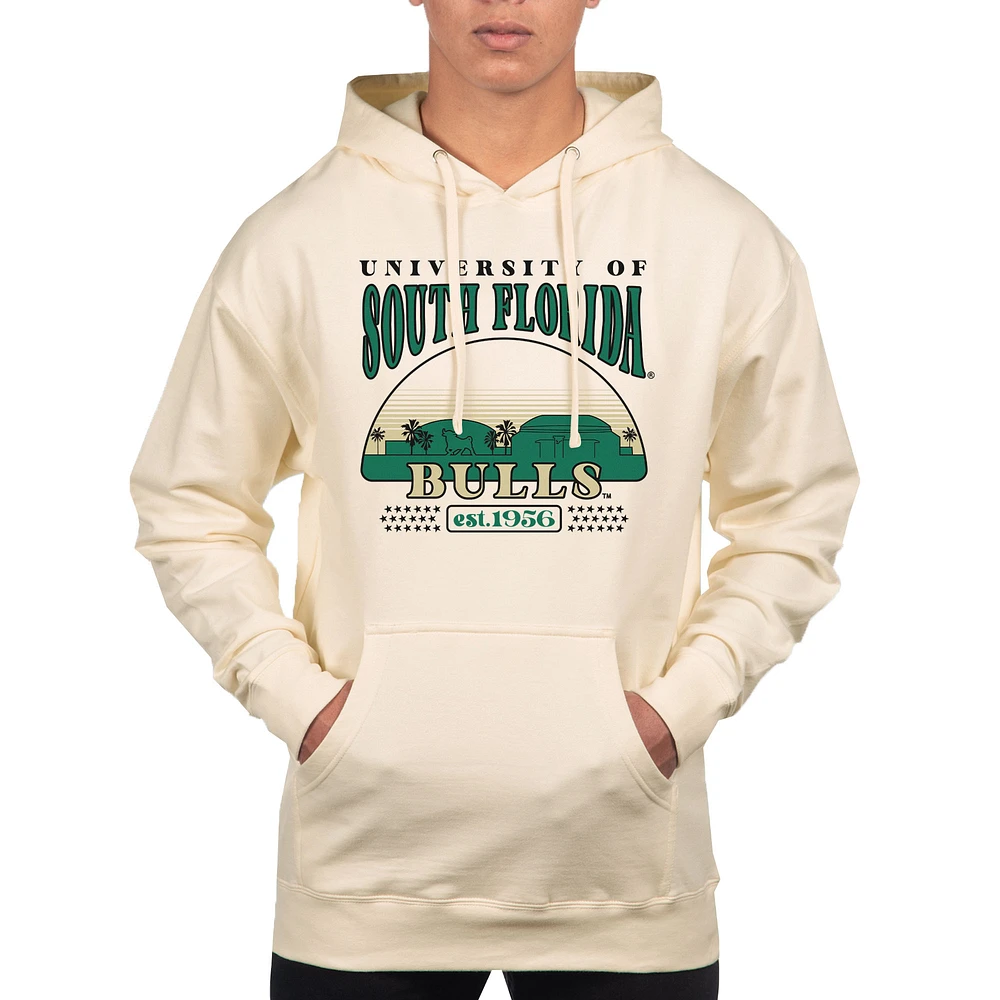 Men's Uscape Apparel Oatmeal South Florida Bulls Pullover Hoodie