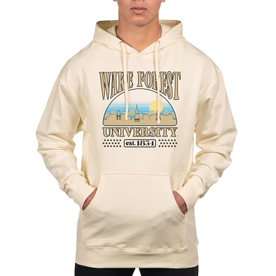 Men's Uscape Apparel Oatmeal Wake Forest Demon Deacons Pullover Hoodie
