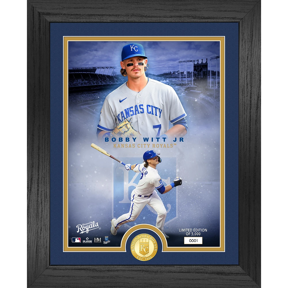 Highland Mint Bobby Witt Jr. Kansas City Royals 13" x 16" Bronze Coin Photo Mint