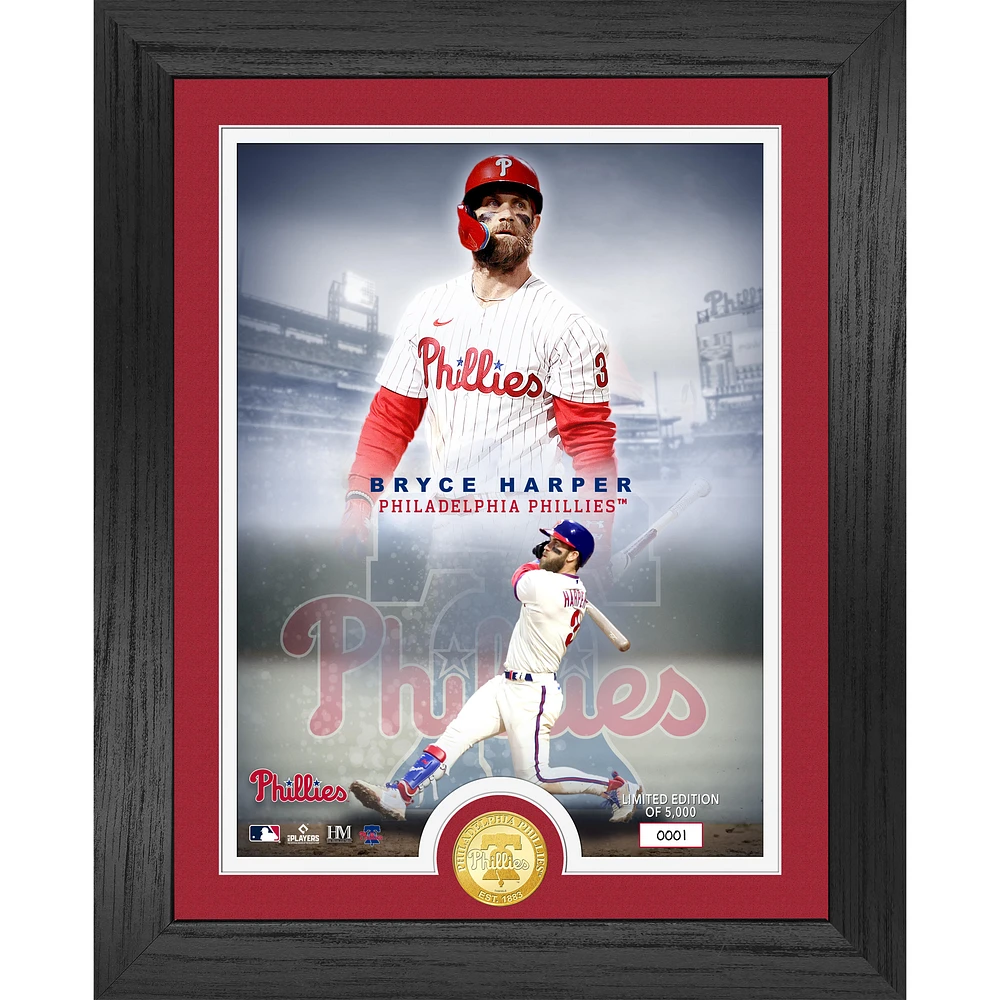 Highland Mint Bryce Harper Philadelphia Phillies 13" x 16" Bronze Coin Photo Mint