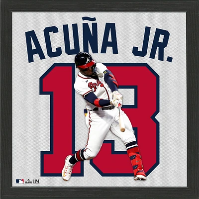 Highland Mint Ronald Acuna Atlanta Braves 13'' x 13'' Impact Jersey Framed Photo