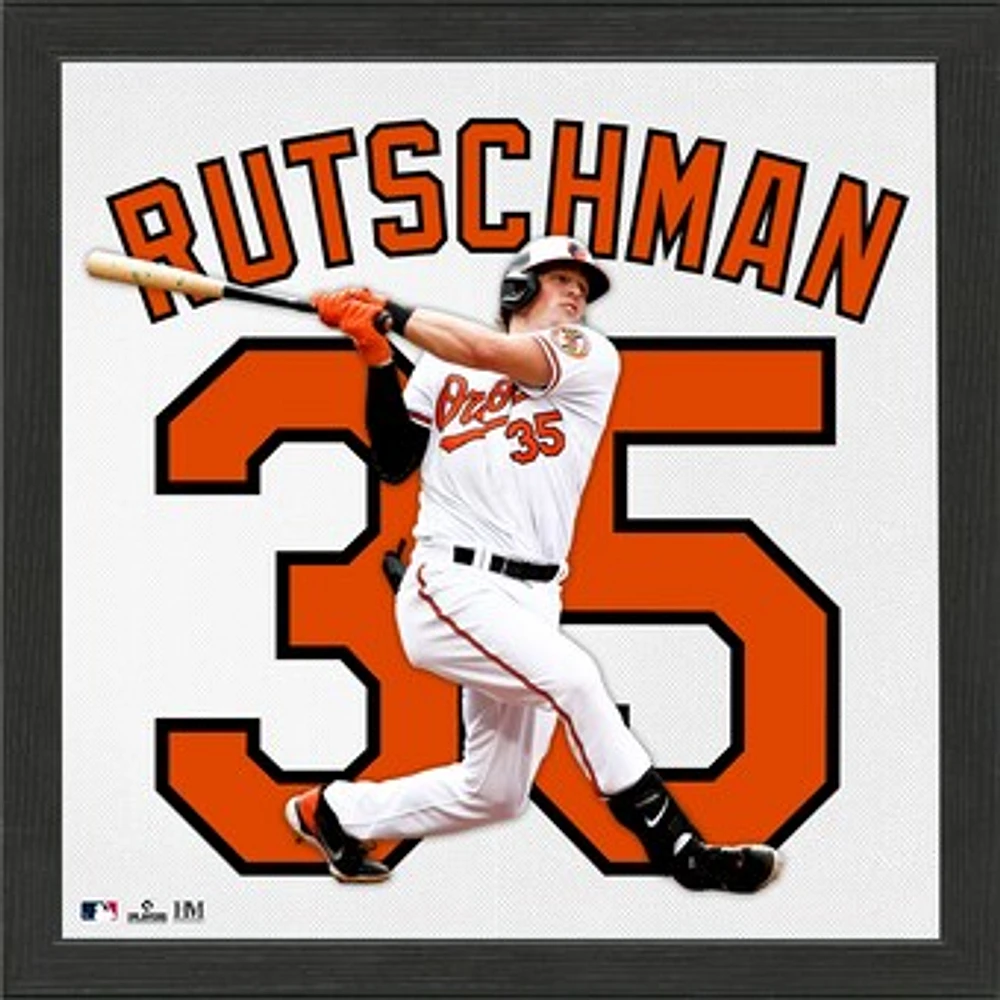 Highland Mint Adley Rutschman Baltimore Orioles 13'' x 13'' Impact Jersey Framed Photo