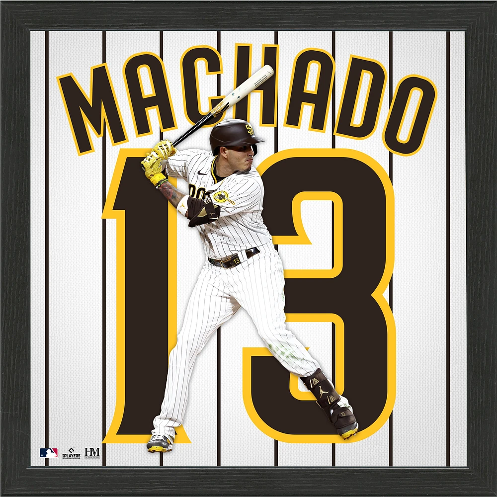 Highland Mint Manny Machado San Diego Padres 13'' x 13'' Impact Jersey Framed Photo