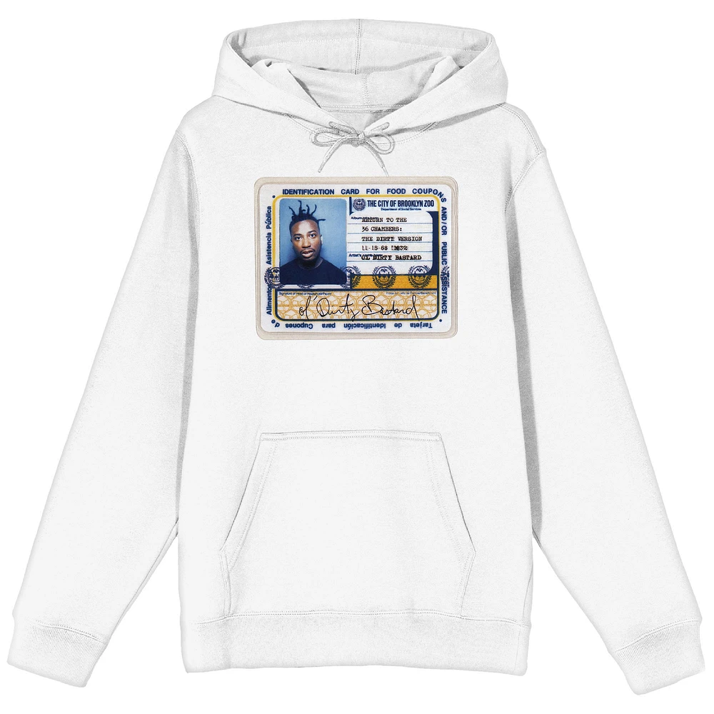 Men's White Rock the Bells x ODB ID Card Pullover Hoodie