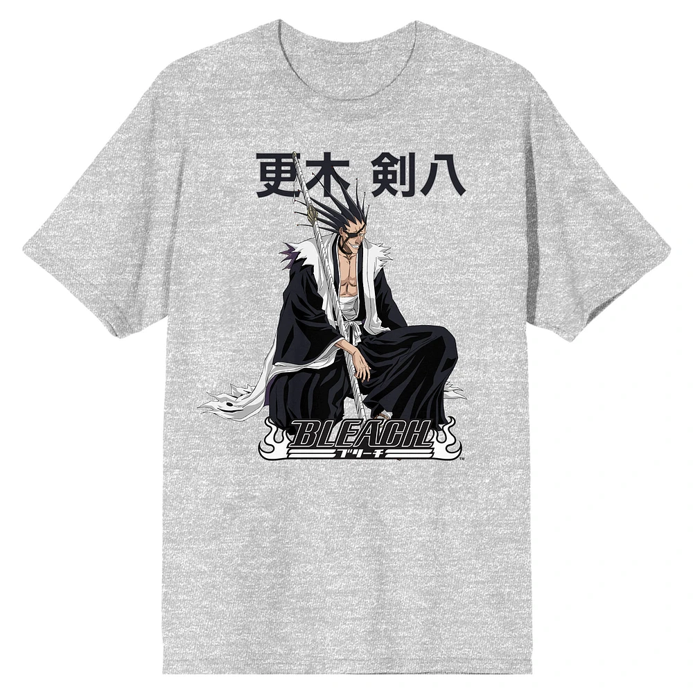 Unisex Heather Gray Bleach Kenpachi Zaraki T-Shirt