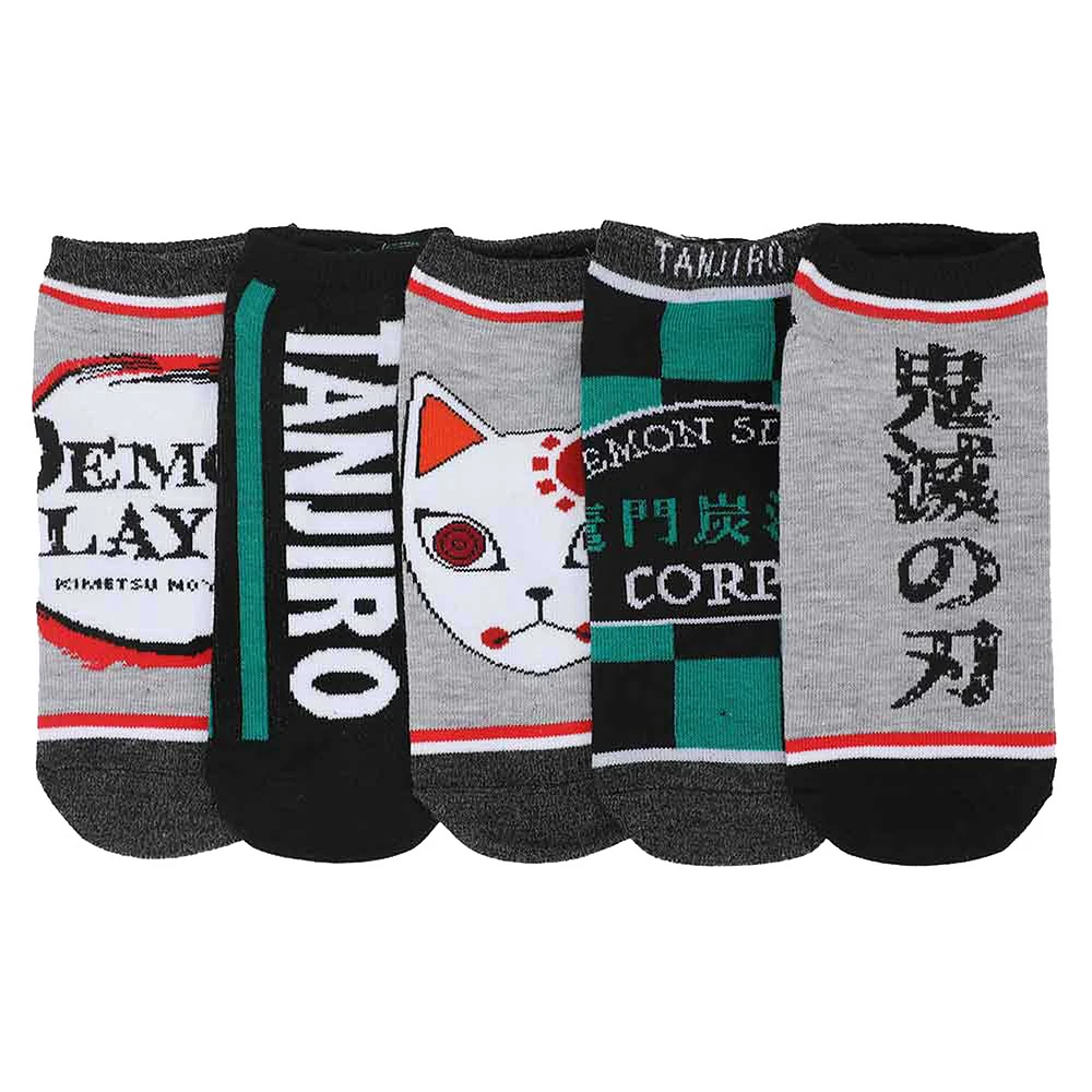 Women's Demon Slayer: Kimetsu no Yaiba Mixed Icons Ankle Socks Five-Pack