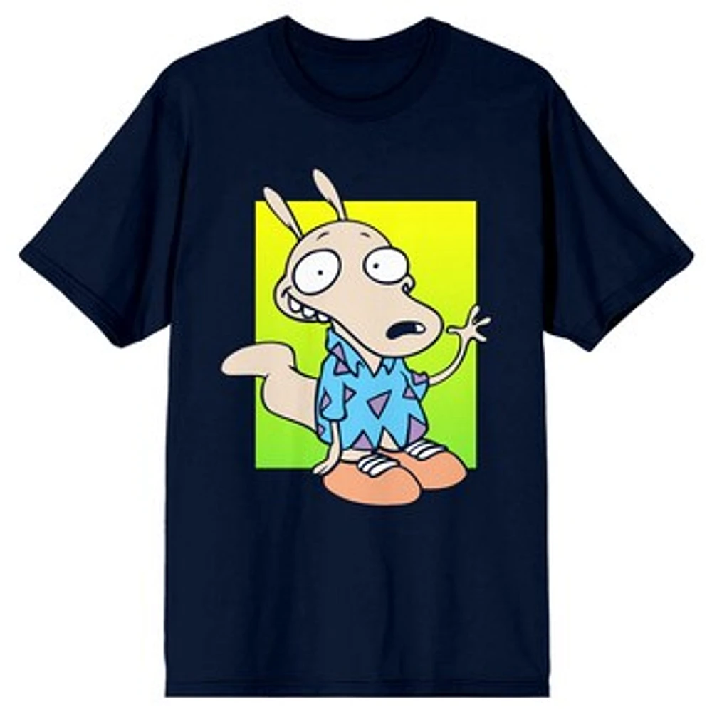 Unisex Navy Rocko's Modern Life Wave Soft Hand T-Shirt