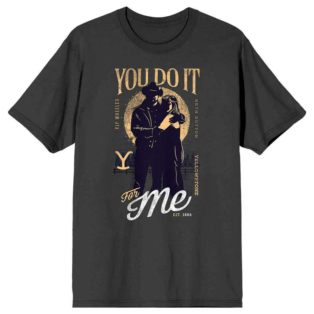 Unisex Charcoal Yellowstone You Do It For Me Soft Hand T-Shirt
