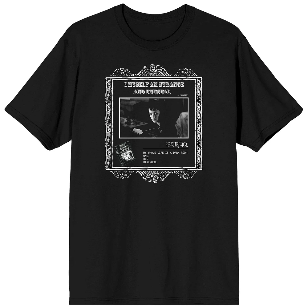 Unisex Black Beetlejuice Lydia Deetz Soft Hand T-Shirt