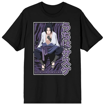 Unisex Black Naruto Shippuden Sasuke Uchiha T-Shirt