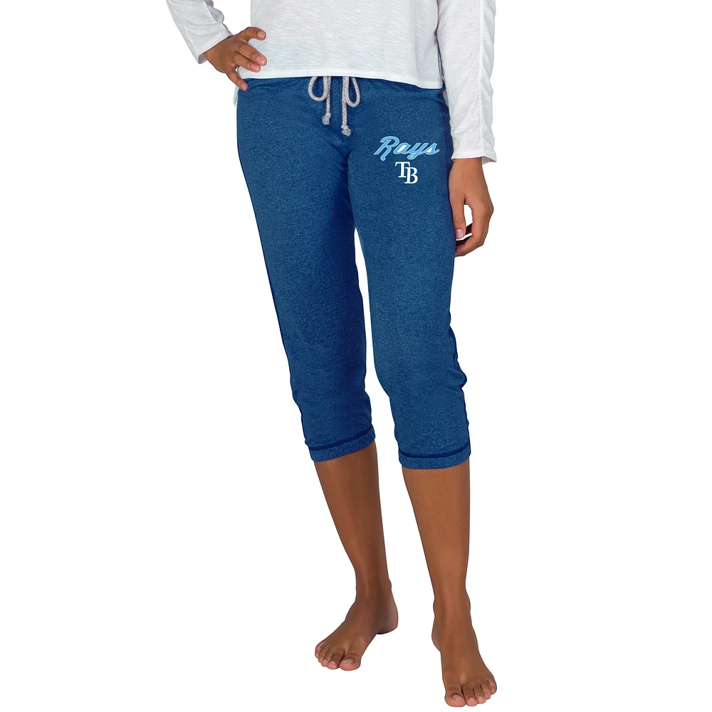 Women's Concepts Sport Navy Tampa Bay Rays Quest Knit Capri Pants